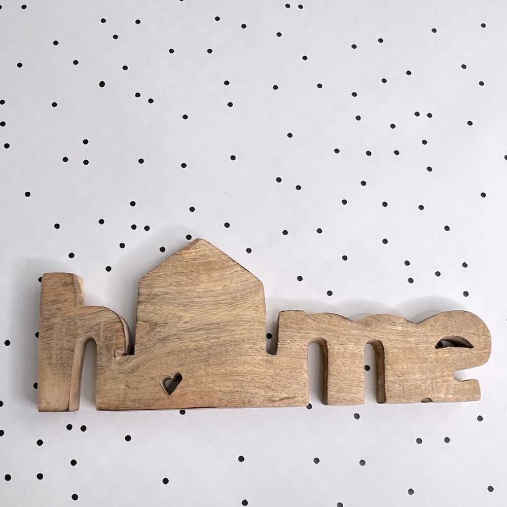 🏠 HOME 🏠 solid wood decor sign distressed heart - Picture 4 of 6